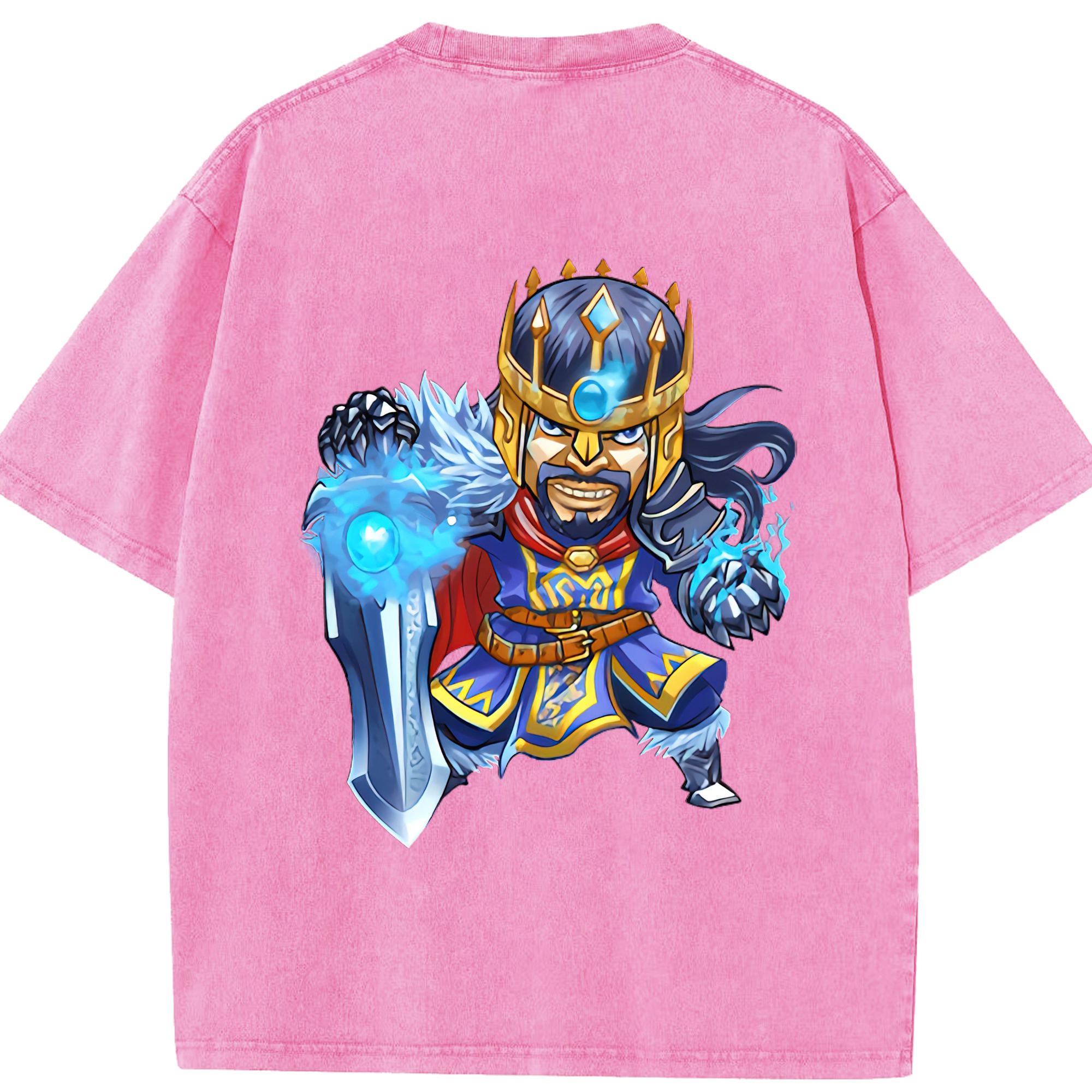 リーグ・オブ・レジェンド League of Legends LOL 綿100% ヴィンテージ風 半袖Tシャツ（背面プリント）